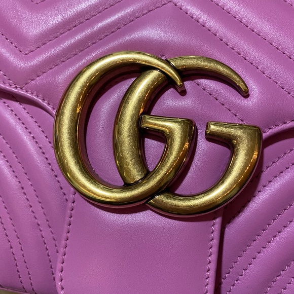 Wow! Rare Gucci Medium Marmont Bag in Pink - Picture 11 of 16